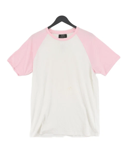 T SHIRT UOMO BERSHKA L bianca 100 altra base EUR 12 92 PicClick IT