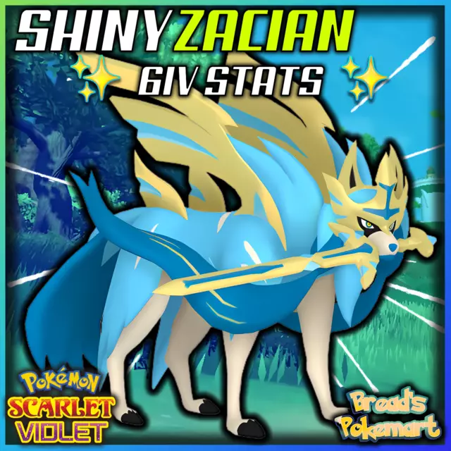 Pokemon Sword Shield ✨ SHINY EVENT ZACIAN Legendary 6IV ✈️ FAST DELIVERY ✈️