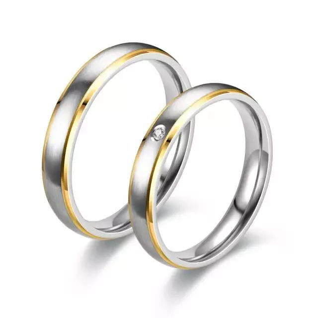 Ehering Trauring Verlobungsring Edelstahl Titan Partnerring Paar Ringe