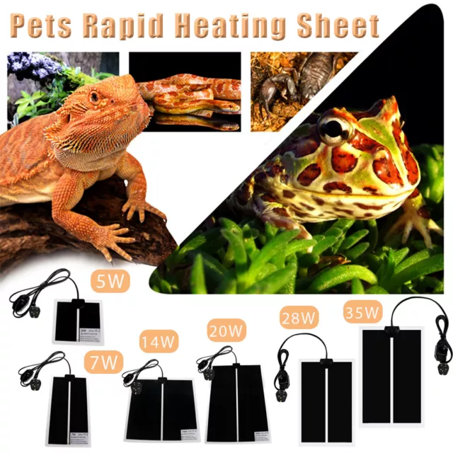 Adjustable Temperature Reptile Heating Heat Mat Heating Pad For Pet 5-35W