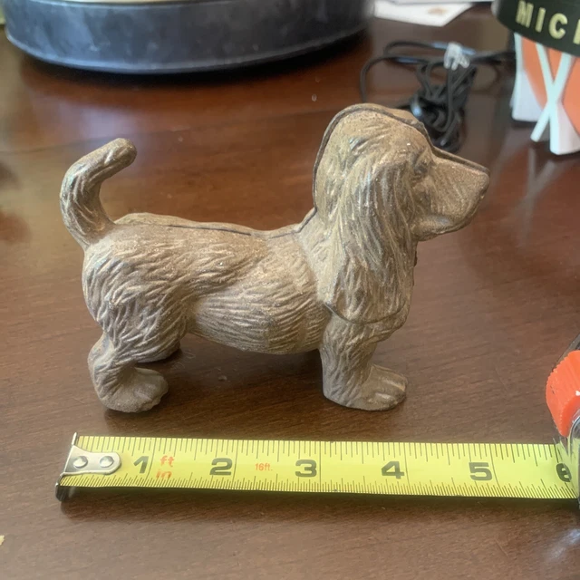 Vintage Cast Iron Dog Bank