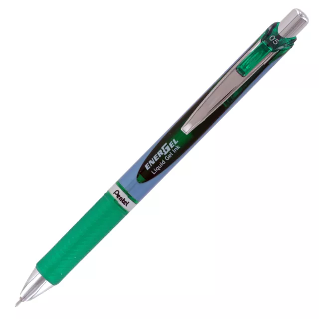 Pentel EnerGel Deluxe RTX Retractable Liquid Gel Pen, Fine Point, Green, 0.5mm