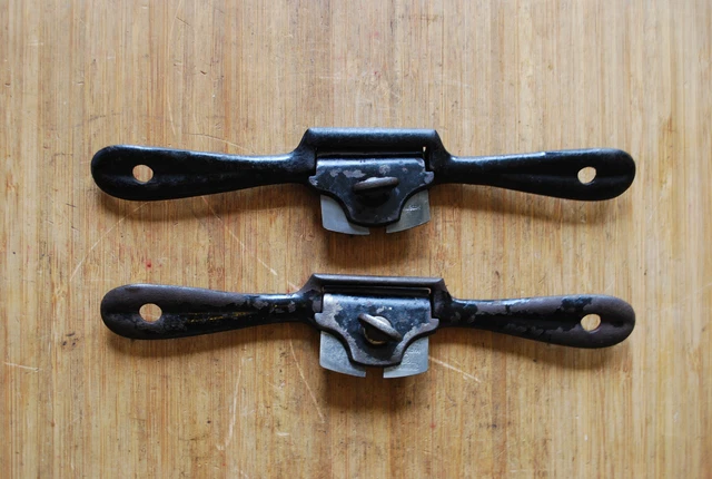 Antique Stanley SW Spokeshave No.64 & 63 USA * Flat & Round * Lot x 2 Sweetheart
