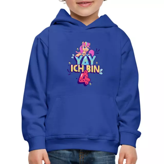 My Little Pony Yay Ich Bin 4 Geburtstag Outfit Kinder Premium Hoodie