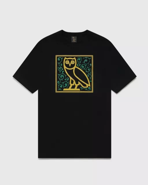OVO October's Very Own Owl Family Arabic Black T-shirt Size Large (RARE)
