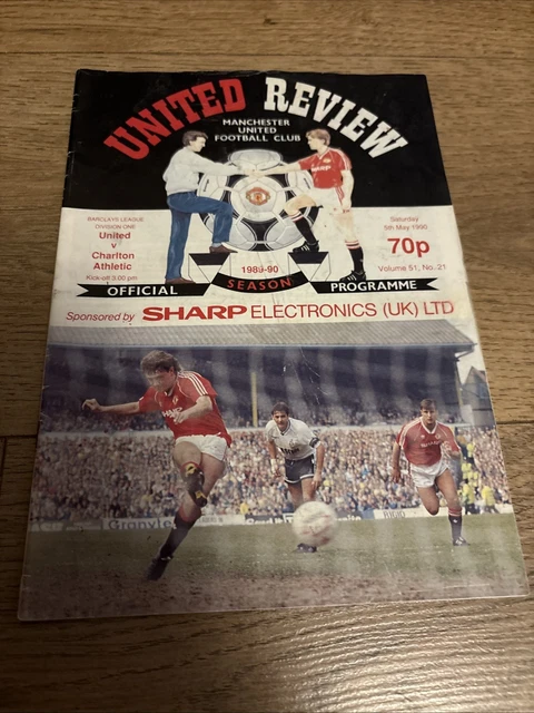 MANCHESTER UNITED VS Charlton Athletic Football Programme 5th May