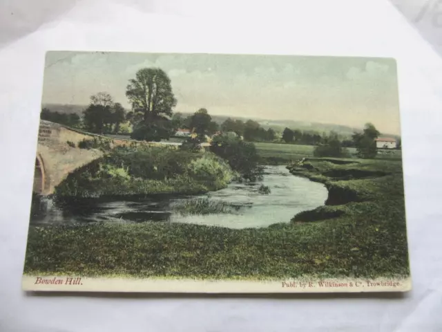 BOWDEN HILL, LACOCK, WILTSHIRE used antique postcard by R. Wilkinson 1904 pm