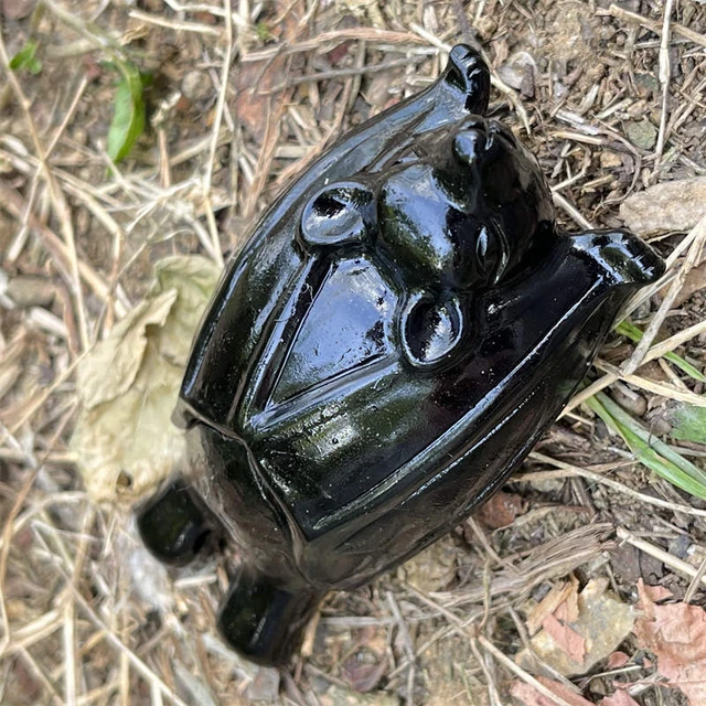 TYGJB Pendentif Obsidienne Noire Éléphant Dieu Richesse - Collier Chance Pierre Naturelle Sculptée