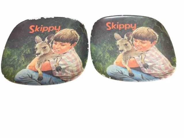 Skippy the Bush Kangaroo Bessemer Melamine Small Side Plate X 2 Vintage 70s