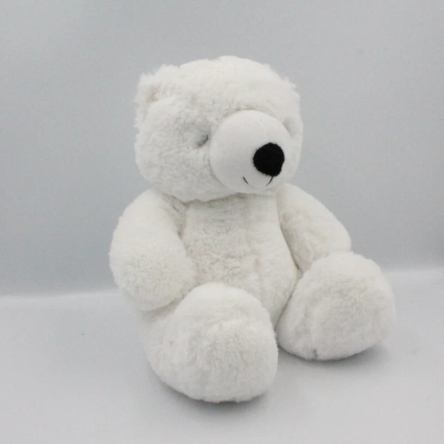 Doudou peluche ours blanc ZEEMAN - 23167