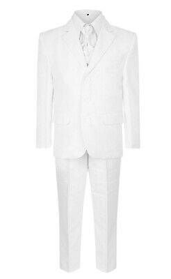 Brand New Boys Formal 5Piece Suit Boy Prom Wedding Suit White  Ages 1 To 15