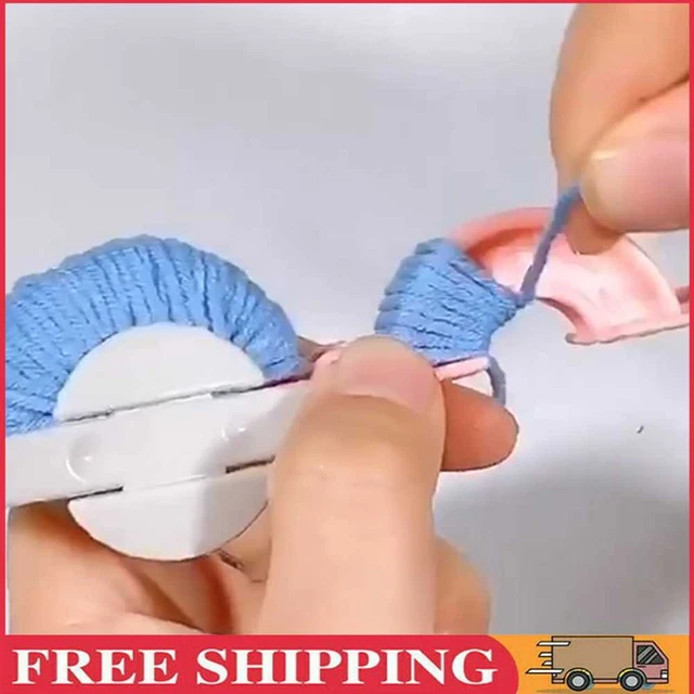 4 tamaños Pom Pom Maker hágalo usted mismo pelusa tejedor aguja lana tejido de herramientas artesanales