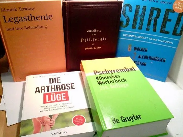 Konvolut bestehend aus 5 Bänden, zum Thema: Medizin - Philosophie. div. Autoren: