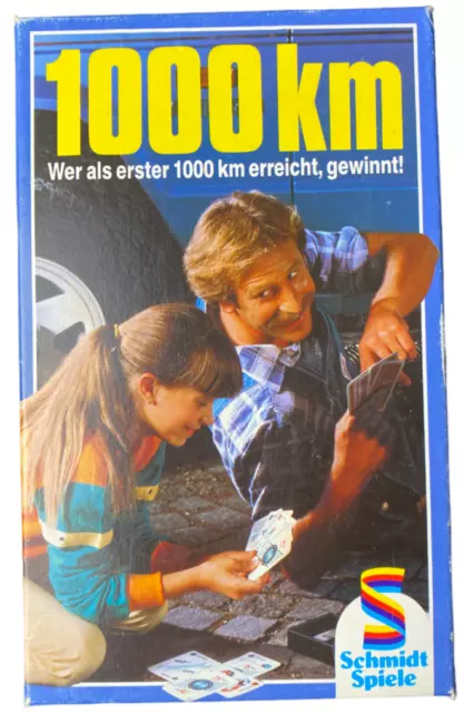 1000km Kartenspiel Schmidt Spiele 03138 Spielkarten Kilometer rar Kinder Vintage