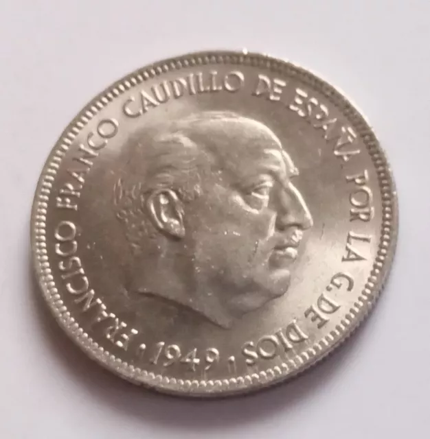 Monnaie, Espagne, Caudillo and regent, 5 Pesetas, 1949, SUP, Nickel N° 268