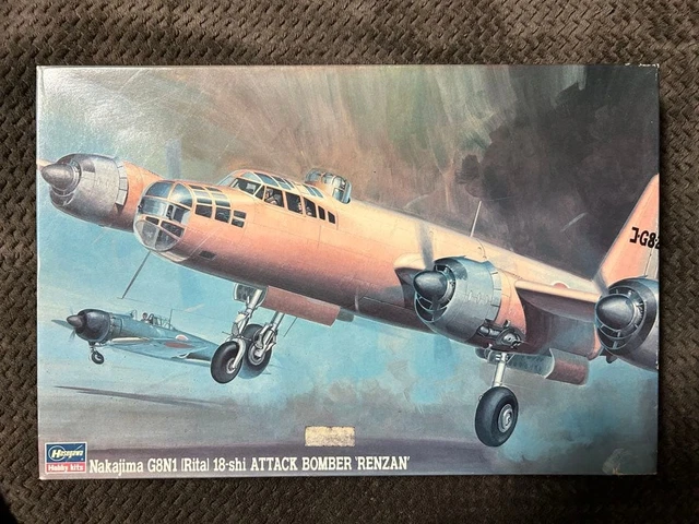 Hasegawa Nakajima G8N1 Rita 18 Shiki Attack Bomber Model Kit 1/72 Scale