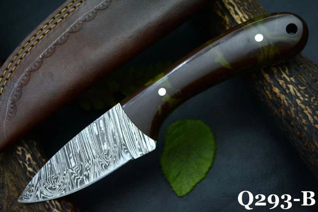 8.3" OAL Custom Hand Forged Damascus Steel Hunting Knife Handmade (Q293-B)
