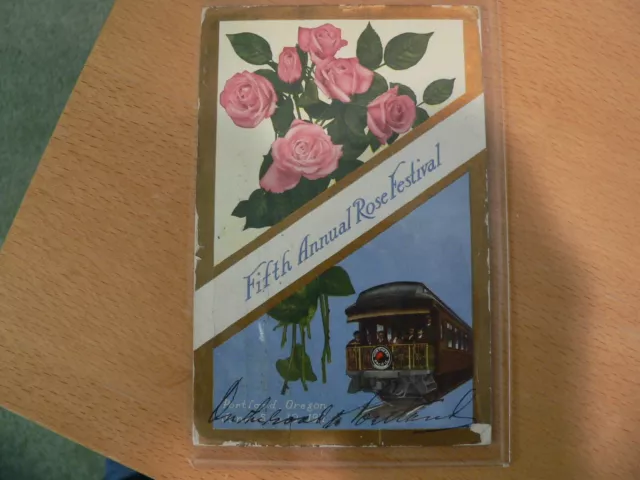 1911 Fifth Annual Rose Festival Portland OR Northern Pacific Railway Postcard