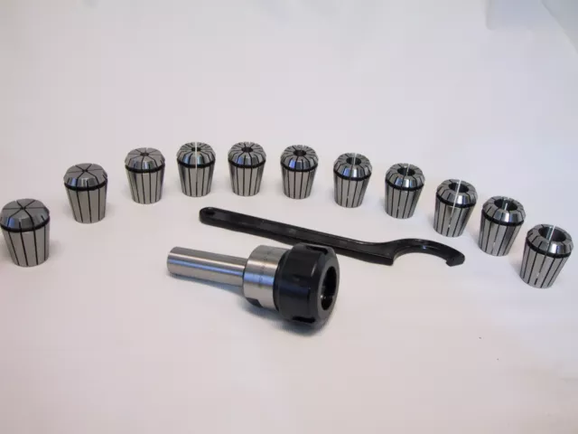 ER32 Collet 11PC Set 3/4 Shank Chuck, Tool for  Milling Machine, Lathe, Drilling