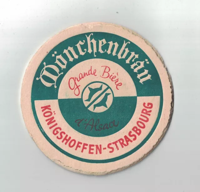 Bierdeckel alt Mönchenbräu Königshoffen Strasbourg