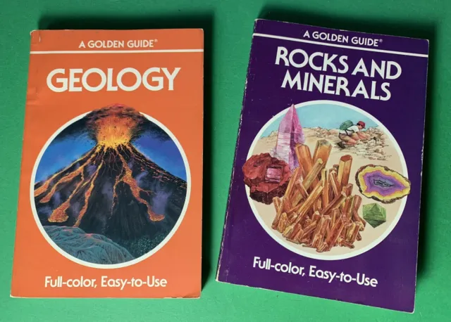 Rocks and Minerals & Geology Paperbacks Golden Nature Guides 90s Lot Of 2