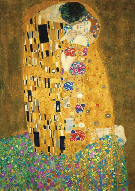 Gustav Klimt - The Kiss - Huge A0 size Abstract Canvas Art Print Poster Unframed