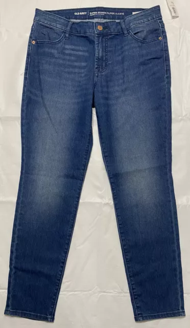 New Old Navy Women's Jeans Size 10 Regular Skinny Low Rise Stretch Blue