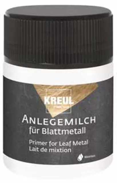 KREUL Anlegemilch 50ml Kleber Blattgold Blattmetall Schlagmetall Blattsilber