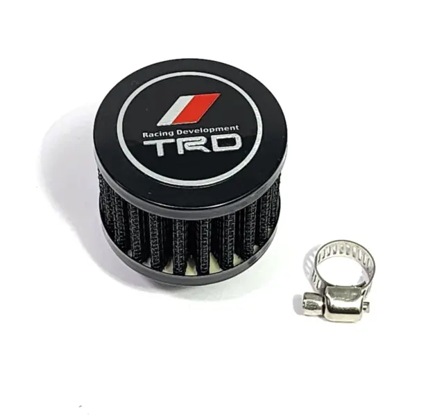 12Mm Racing Mini Air Oil Breather Filter Black For Toyota Rav4 Tundra Tacoma Trd