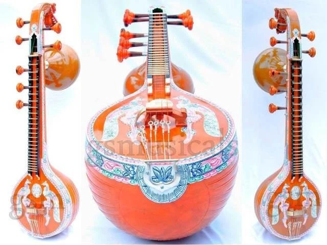 Veena Ekandam Saraswati Carnatic Musique Ekandam Avec Fibre Étui GSM056