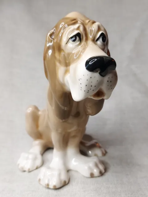 Vintage, 1960's, Szeiler England Porcelain Bloodhound Ornamental Figure