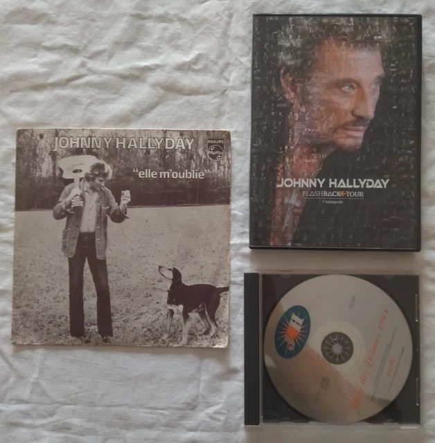 COFFRET JOHNNY HALLYDAY, Flashback Tour + CD Parc des Princes 1993 + 45 ...