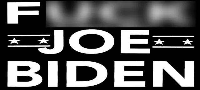 6 Pack F Joe Biden Stars Black & White Vinyl Decal Bumper Sticker