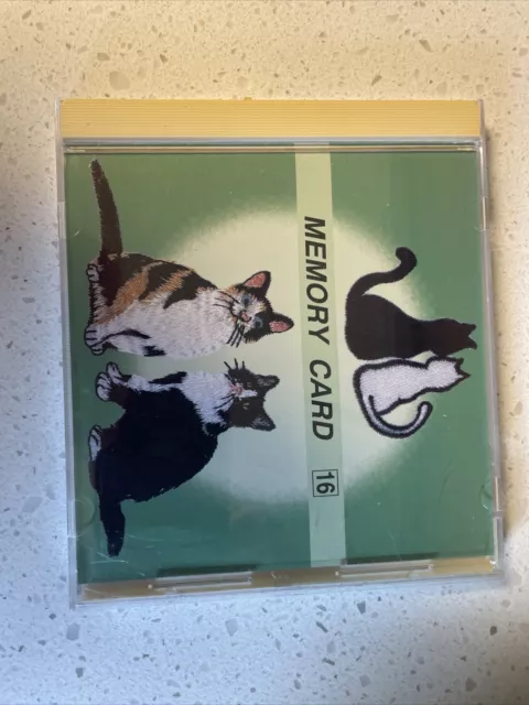 Tarjeta de memoria Janome máquina de coser #16 gatos 1993