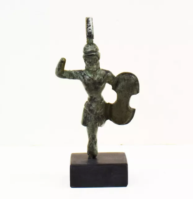 Trojan War small bronze figurine - Ancient Greek Warrior sculpture - Homer iliad