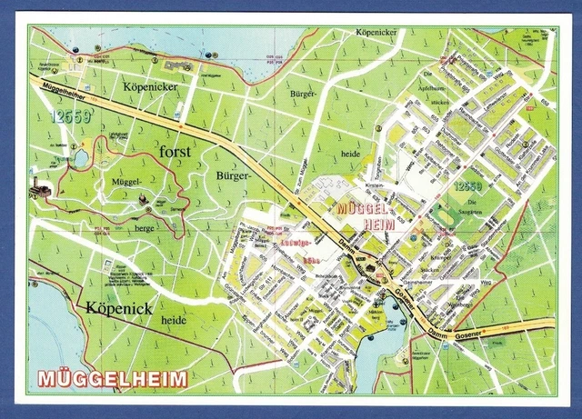 BERLIN-MÜGGELHEIM, STADTPLAN, PHARUS-KARTE EUR 4,00 - PicClick DE