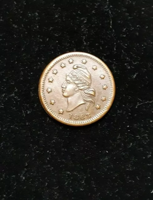 1963 Union For Ever Patriotic Civil War Token very nice condition.