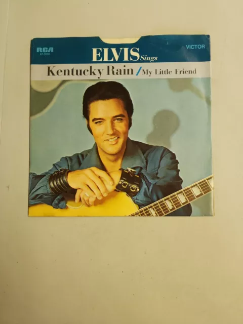 Elvis Presley - Kentucky Rain - Record Manche Seulement (45RPM 7 ”) (AA85)