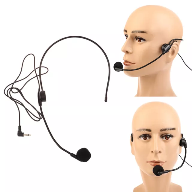 3.5MM Headworn Wired Microphone Voice Amplifier Speaker Mic For Speecher Guide