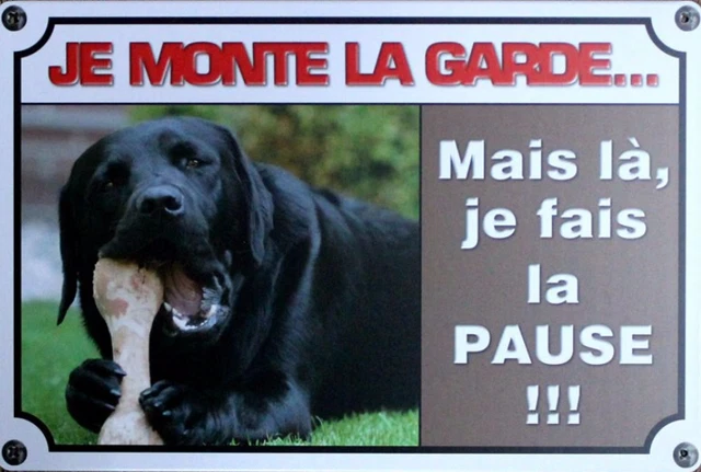 Plaque Métal Aluminium Chien Plaque Humour Rottweiler Lunatique