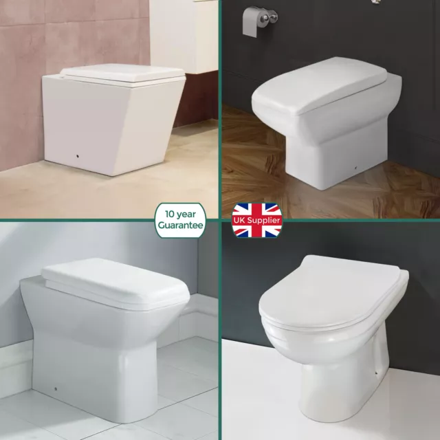 Bathroom Modern Back To Wall Toilet Wc Ceramic Btw Pan Soft Close Seat