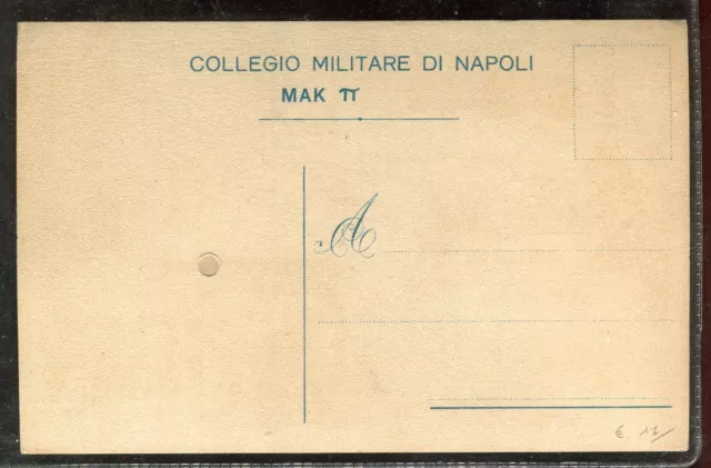 CARTOLINA REGGIMENTALE mac p 100 collegio militare di napoli 2