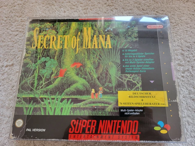 Secret of Mana SNES super nintendo big box COMPLET avec crystal box