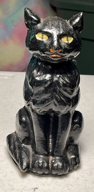 Antique Cast Iron Sitting CAT Doorstop RARE Antique Cast Iron Sitting CAT Doorstop RARE