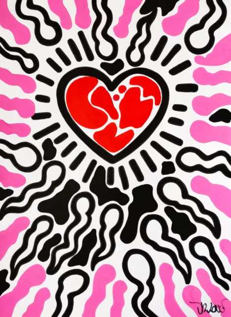 Dr. LOVE quadro STREET POP ART Schifano Rotella Keith Haring Banksy Kaws Obey