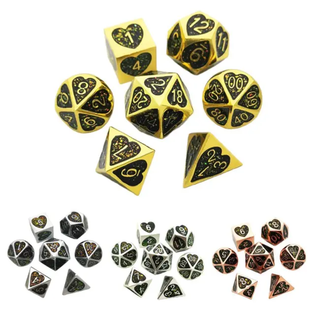 7/set Digital Multi-sided Dice D4 D6 D8 D10 D12 D20 for TRPG Casino Supplies