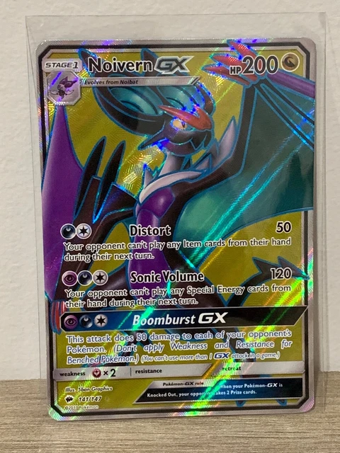 Pokémon SM Burning Shadows - Noivern GX Full Art Ultra Rare 141/147 (NM-M)