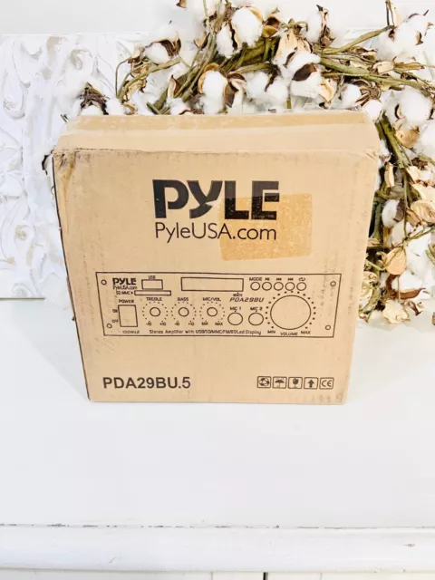 Pyle Wireless Bluetooth Stereo Power Amplifier - 200W Dual Channel Sound Audio S