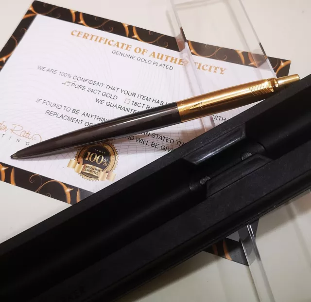 24k Gold Plated  Parker Jotter Ballpoint Pen Ltd Edition Rare 2004 Gift Boxed