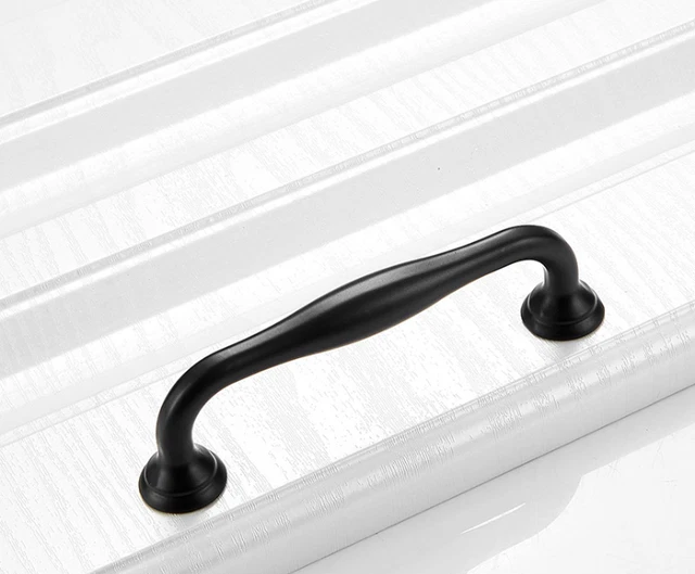 Zinc Alloy Black Cabinet Handles American style Kitchen Cupboard Door Pulls